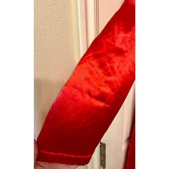 RARE Womens 2004 NIKE AIR Red Hooded Sports Athletic Boxing Robe Jacket Small - Picture 4 of 12